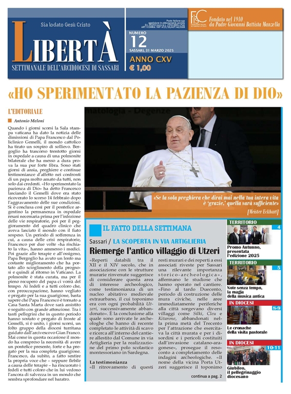 LIBERTAgrave; - Settimanale dell'Arcidiocesi di Sassari