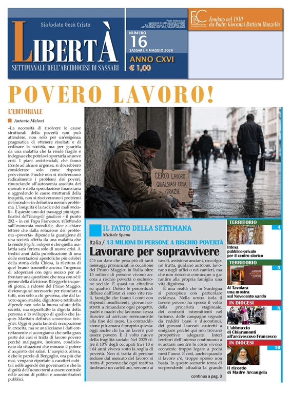 LIBERTAgrave; - Settimanale dell'Arcidiocesi di Sassari