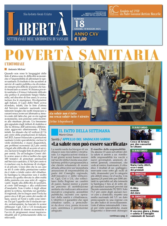 LIBERTAgrave; - Settimanale dell'Arcidiocesi di Sassari