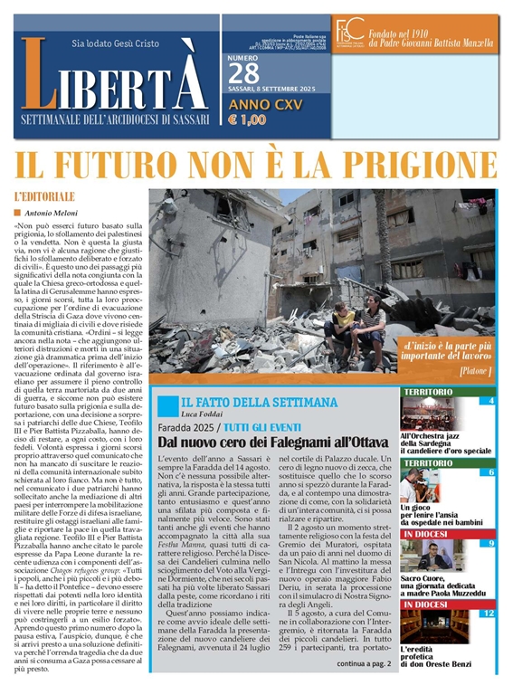 LIBERTAgrave; - Settimanale dell'Arcidiocesi di Sassari